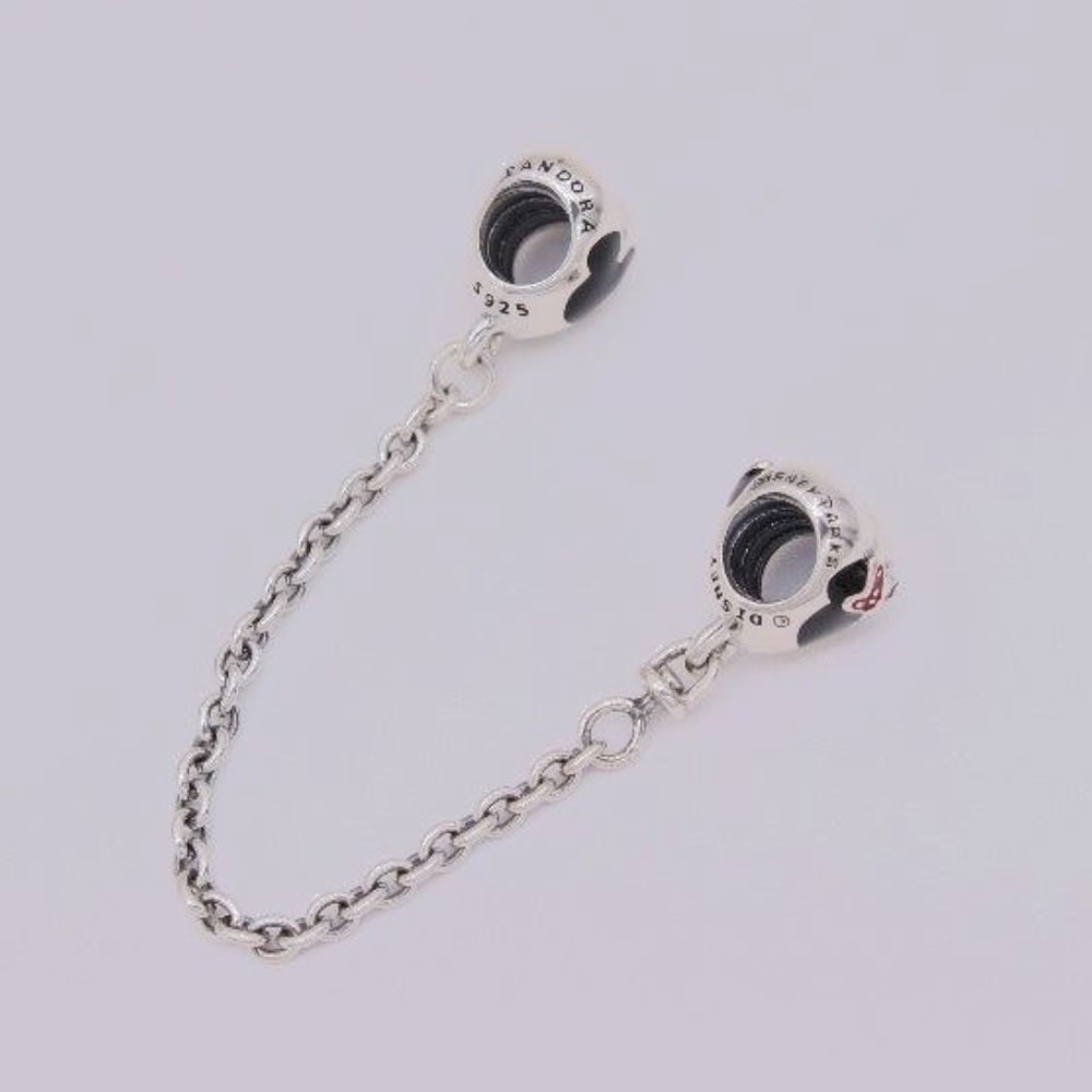 "LAST ONE" Pandora Mickey and Minnie Safety Chain Enamel - Picture 3 of 4